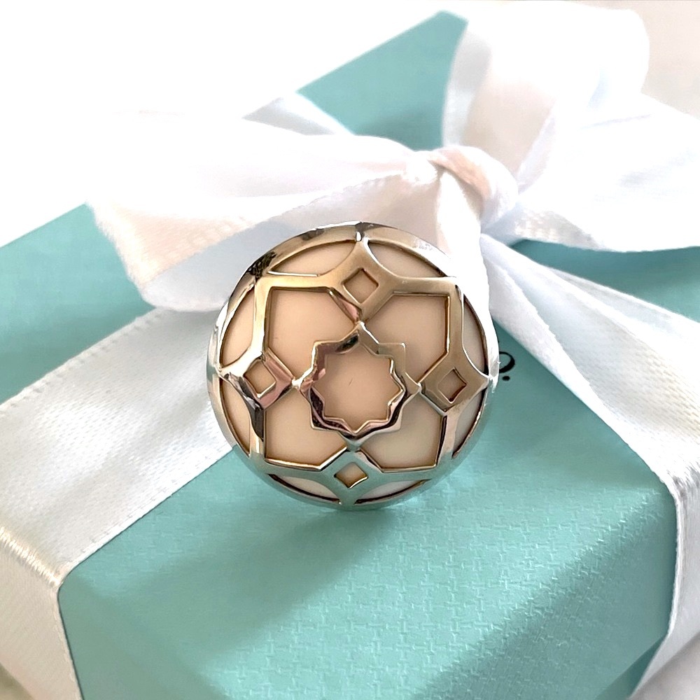 Tiffany White Chalcedony Zellige Ring — Size 5 - Picture 1 of 9